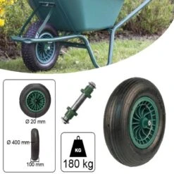 Kruiwagen Wiel 4.00 - 8 Luchtband Lijnprofiel - Asdiameter 20mm -Tuin Schoonmaak 1200x1200 3